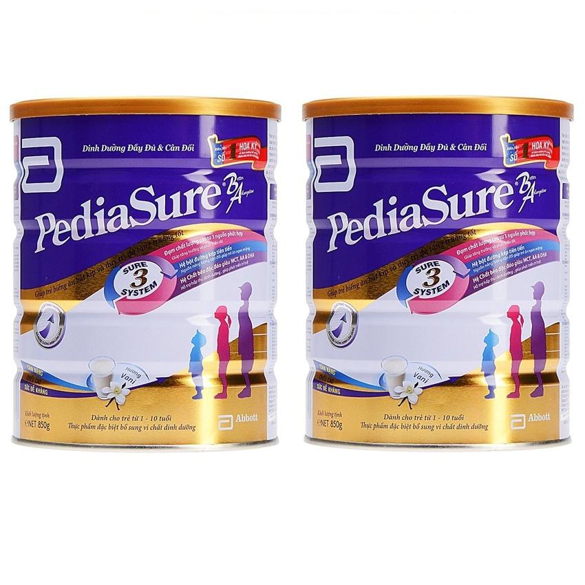 Bộ 2 lon sữa bột Pediasure B/A hương vani 850g