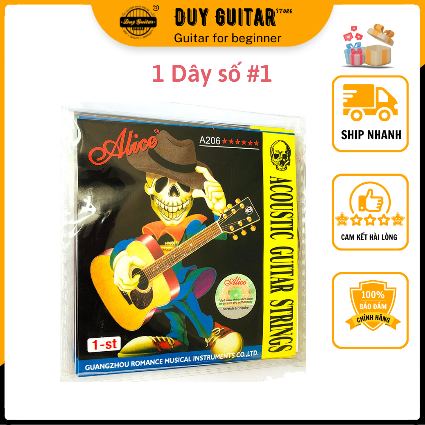 Dây đàn guitar acoustic Alice A206 Dây lẻ số 1 Mua nhiều giảm nhiều - phụ kiện đàn guitar giá tốt Duy Guitar Store