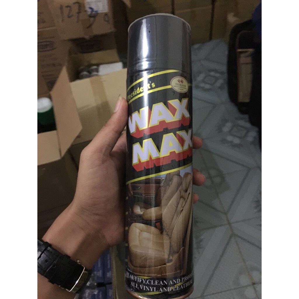Bình xịt bóng nội thất xe - taplo - ghế da waxmax