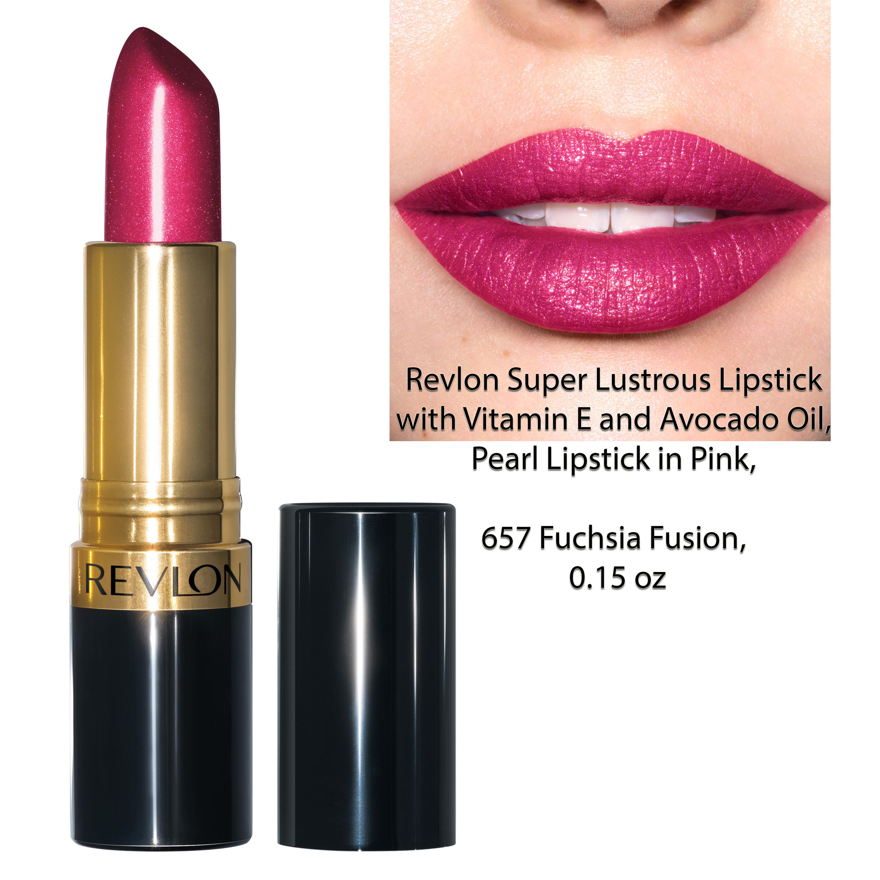 Son màu siêu dưỡng môi Revlon Super Lustrous Lipstick 4.2g, 657 Fuchsia Fusion