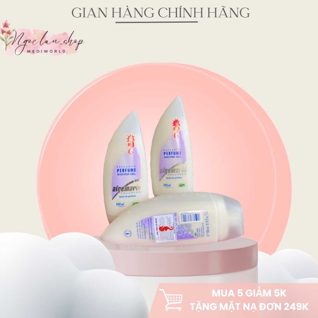 Sữa tắm cá ngựa algermarin Đức, hàng chuẩn: chất kem mầu vàng, mùi cực kì thơm