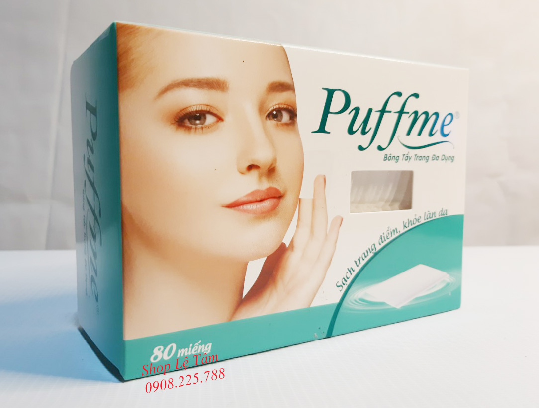 Bông tẩy trang đa dụng Puffme loại 80 miếng/hộp