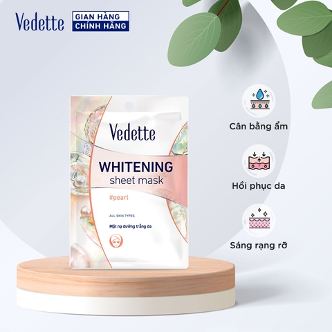 Mặt nạ giấy trắng da vedette ngọc trai 22ml mntd-nt-mm0022