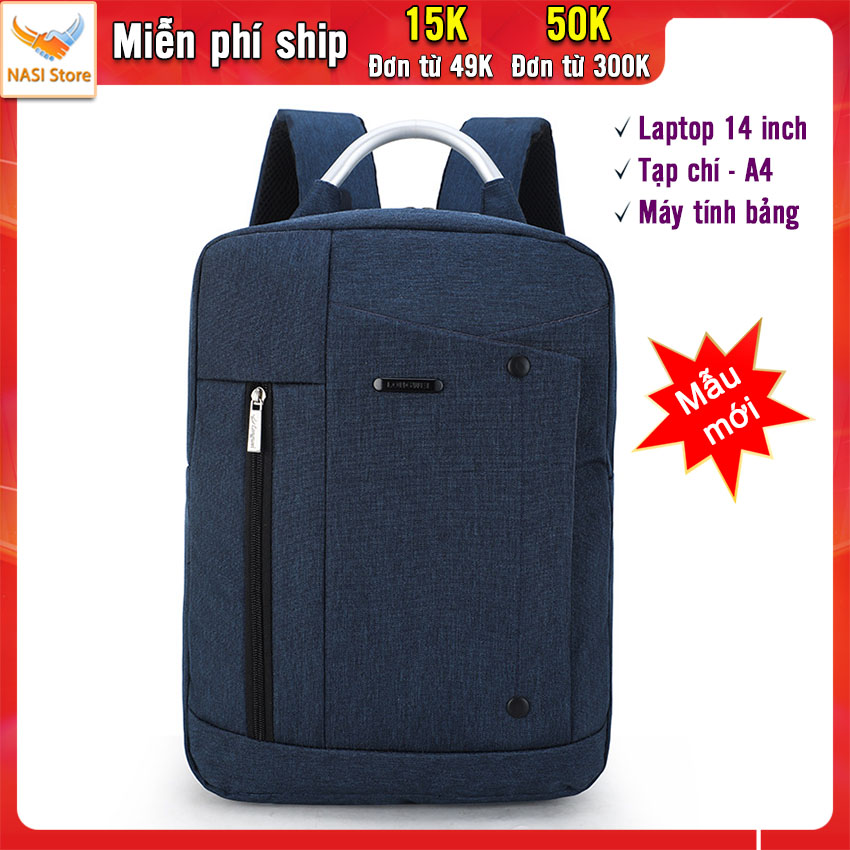 Balo laptop 14 inch B1065 NASI Store hàng cao cấp quai nhôm cực chất ba lô đựng laptop nam nữ mẫu mới thời trang