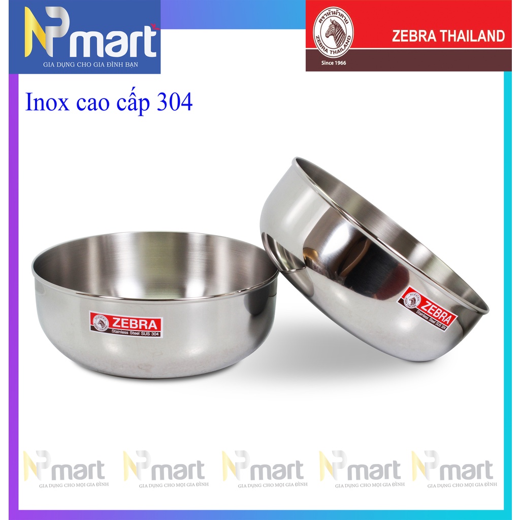 Tô chén bát inox 304 zebra thái lan, kích thước 14cm - 111014