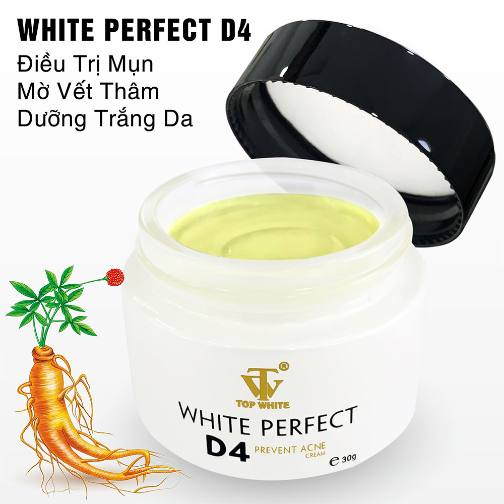 White perfect d4 kem mụn