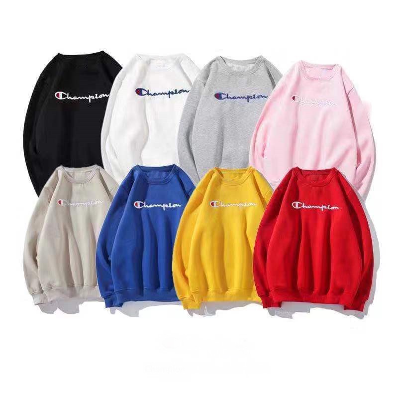 Áo sweater champion nỉ ấm cotton nam nữ unisex chất dày mịn