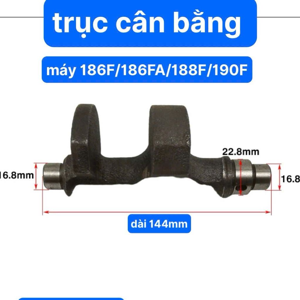 Trục Cân Bằng Máy Phát Điện 186F 186FA 188F 190F Và Máy Cày Trục Cân Bằng Máy Dầu (kho 6202)
