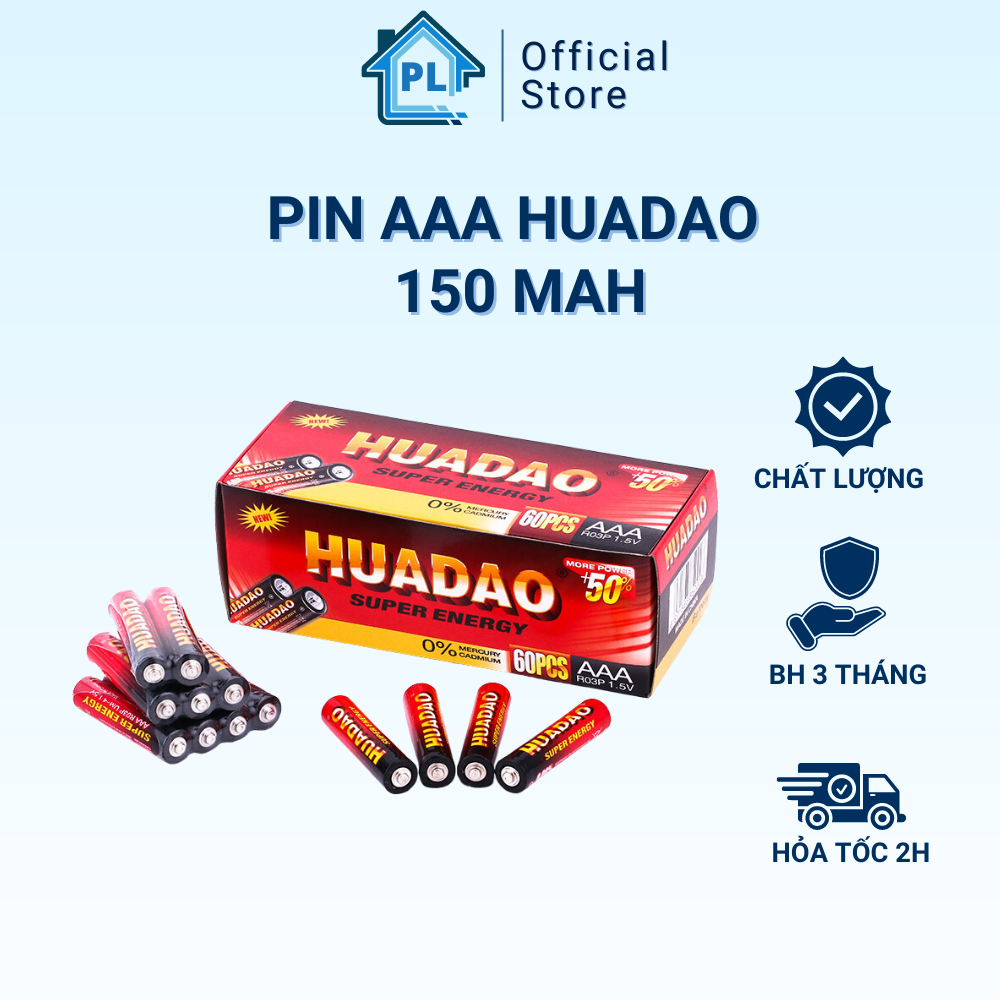 Pin tiểu aaa và pin aa huadao nội địa trung - dùng cho đồ chơi, đồng hồ, điều khiển
