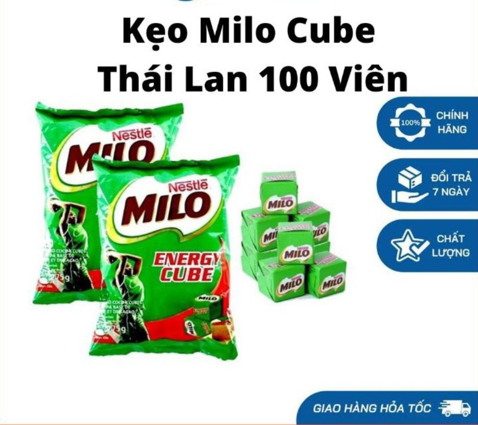Gói to 100 viên siêu ngon - kẹo milo cube thái lan kẹo milo cube thái lan 275gr