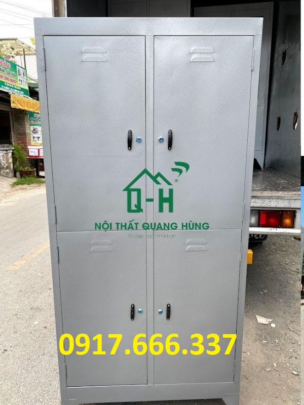 [HCM]TỦ HỒ SƠ 4 CÁNH CỬA SƠN DẦU MÀU XÁM GHI GIÁ RẺ