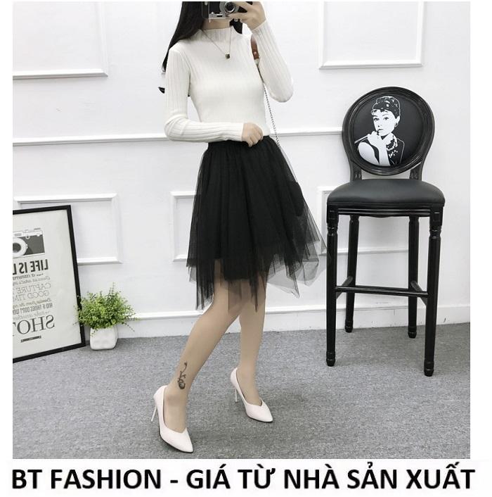 Chân Váy Xòe Dài Duyên Dáng Thời Trang Hàn Quốc - BT Fashion (VA09-Sole Lưới)