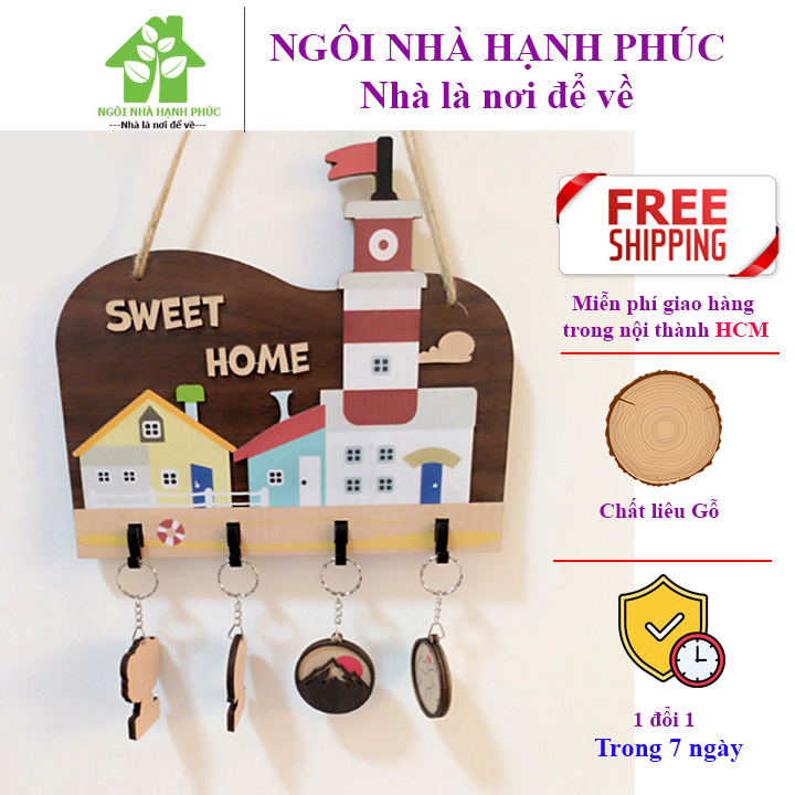 Bảng gỗ treo cửa 🚀bảng gỗ decor NGỌN HẢI ĐĂNG (Có móc treo chìa khóa) 🚀 (tặng kem móc treo tường)