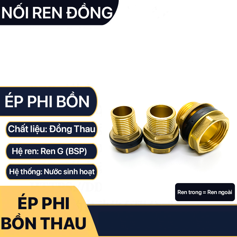 Nối Bồn Đồng Thau, Ốc Téc Phi Bồn Thau 21 27 34 42 49 60