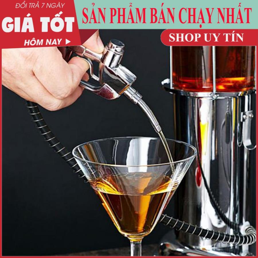 Bình Rót Rượu Cây Xăng 1 Vòi 1 Lít - Bình rót rượu cây xăng 1 vòi 1 lít - Bình Rót Rượu Trong Suốt Mở Bia Máy, Bơm Rượu Rót Bình Chứa Hình Cây Xăng