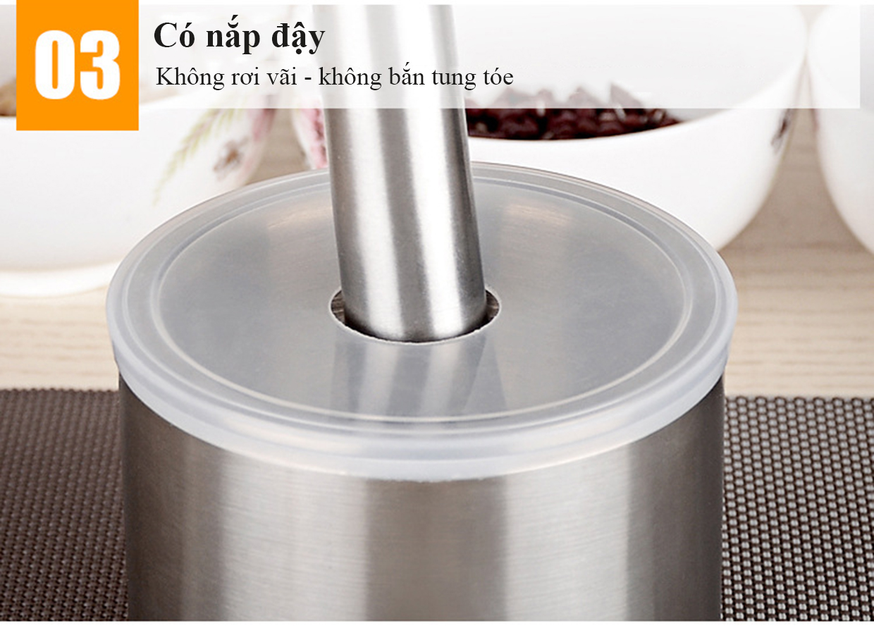 Bộ Chày Cối Bằng Inox SUS 304 Cao Cấp