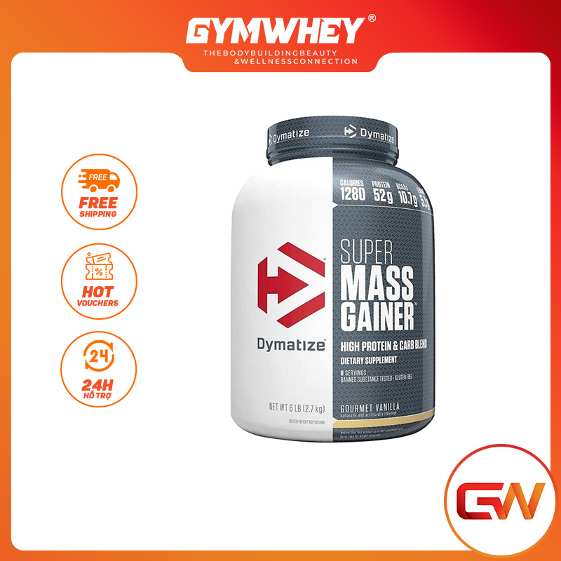 Sữa Dinh Dưỡng Hỗ Trợ Tăng Cân Nhanh Dymatize Super Mass 6 Lbs ( 2.7 kg) - Authentic 100%