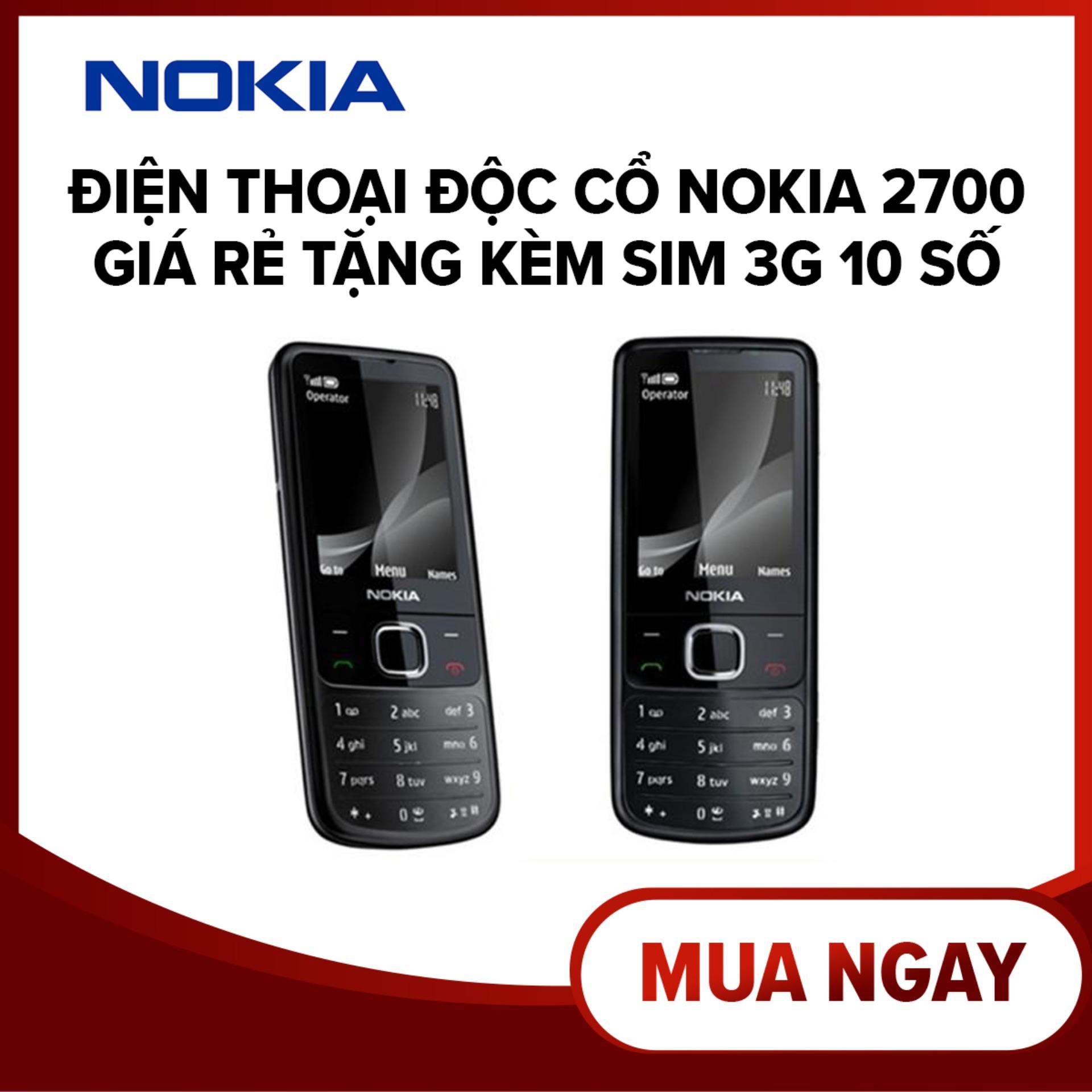 Điện thoại độc cổ NOKIA 2700 giá rẻ tặng kèm sim 4g nghe gọi