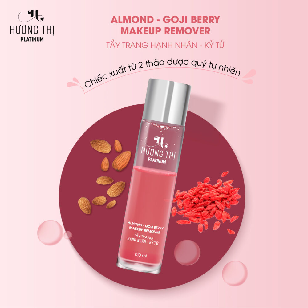 Nước tẩy trang hạnh nhân - kỷ tử 120ml - hương thị
