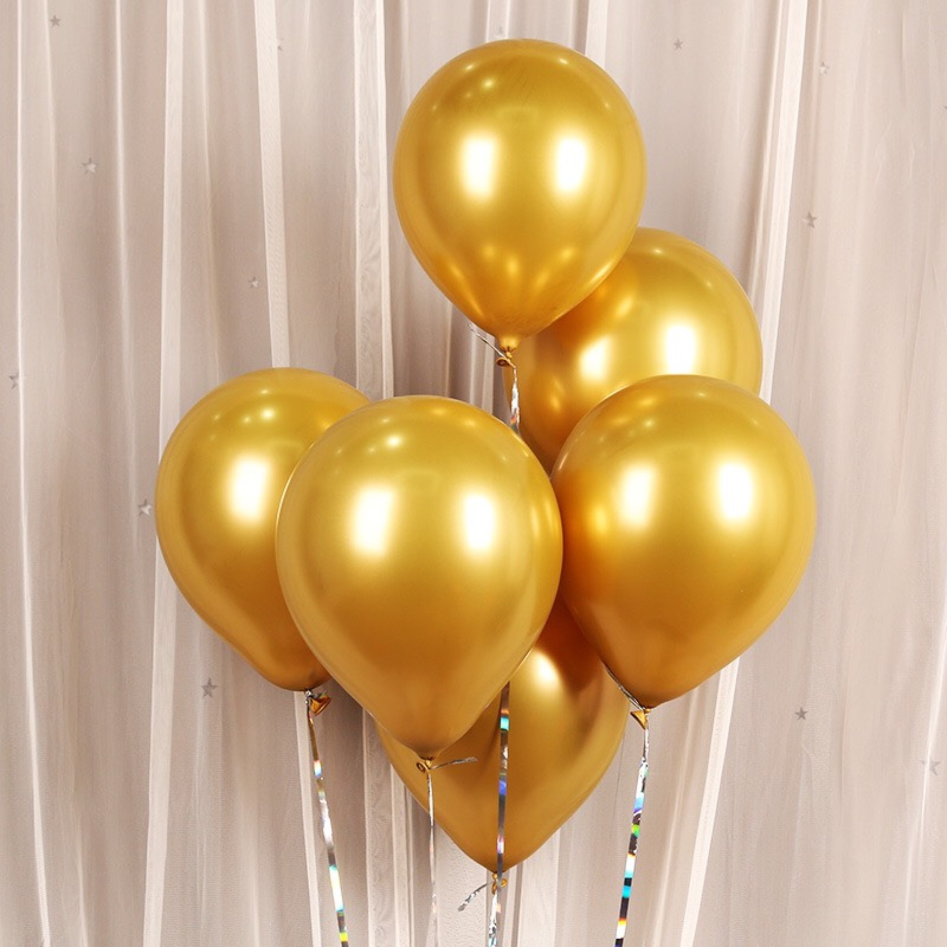 Bóng Bay Siêu Nhũ size 10 inch (25 cm) - 50 quả/ bịch - Trang Trí Sinh Nhật + Tiệc