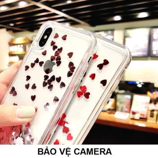 Ốp điệnthoại iphone ốp nhũ trái tim iphone 6/6s, 6plus, 7/8, 7plus/8plus, x