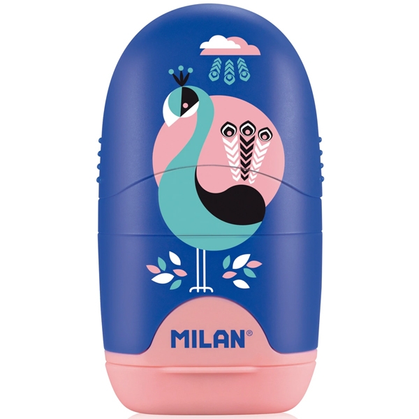 Gôm + chuốt chì milan capsule peacock 4701116pck - màu xanh