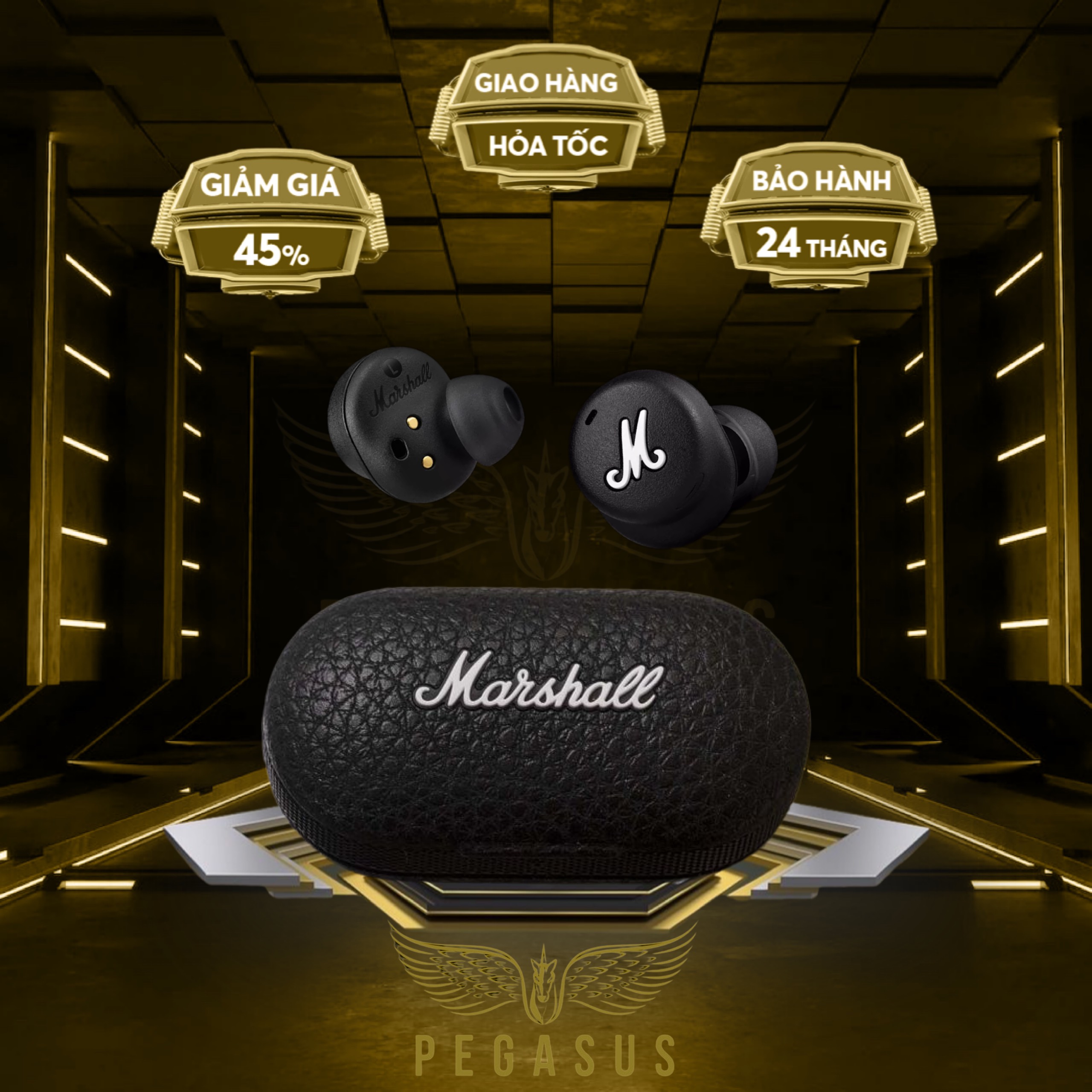 Tai Nghe Bluetooth Marshall Mode 2 bản siêu cao cấp , bass mạnh mẽ, Chống ồn ANC, Chuẩn âm thanh Studio , kháng nước tốt, chuẩn chống nước IPX5