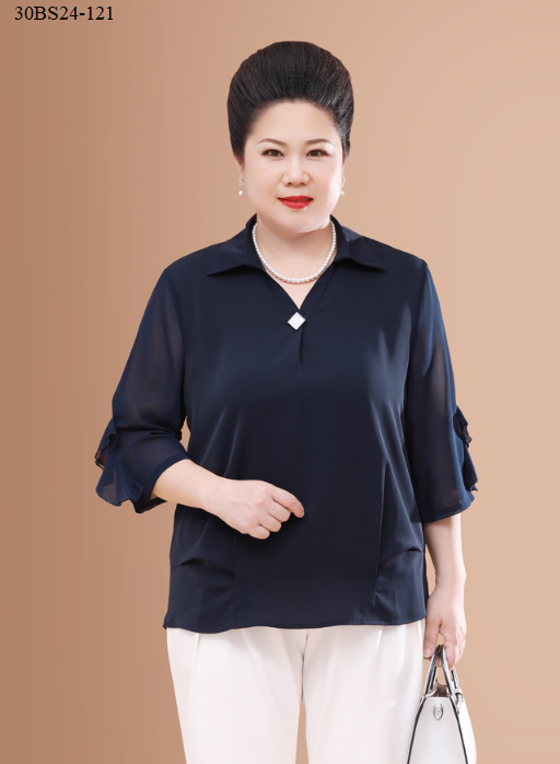 Áo sơ mi tay lỡ trung niên big size