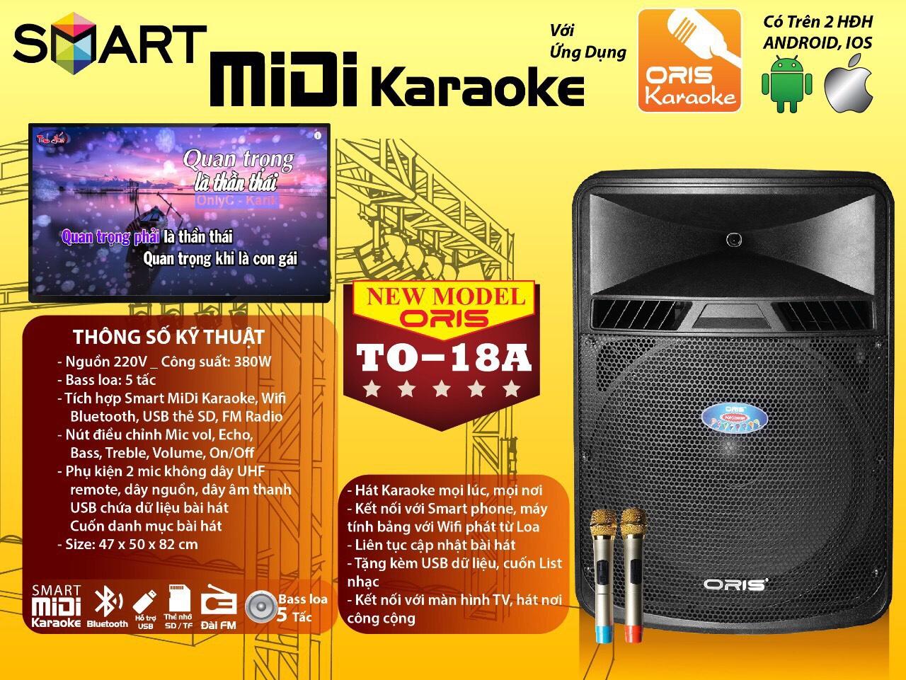 Loa kéo di động oris to-18a