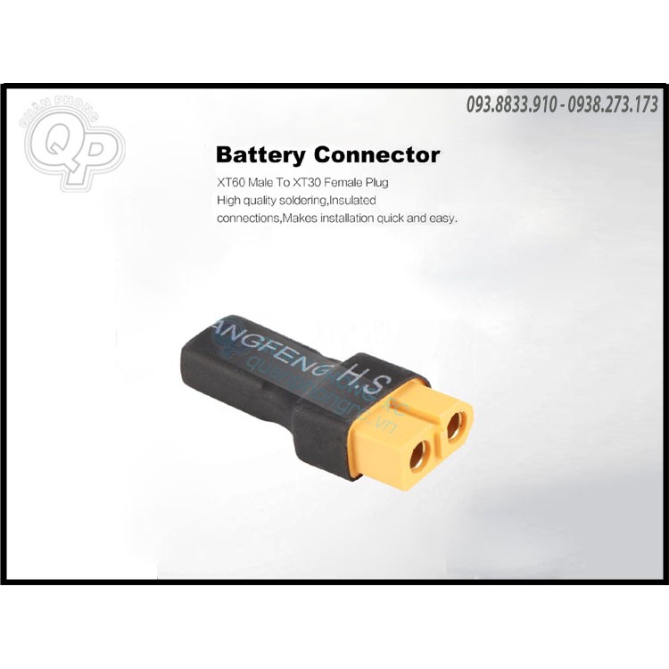 Jack chuyển pin XT30 - pin XT60 dành cho máy bay điều khiển từ xa