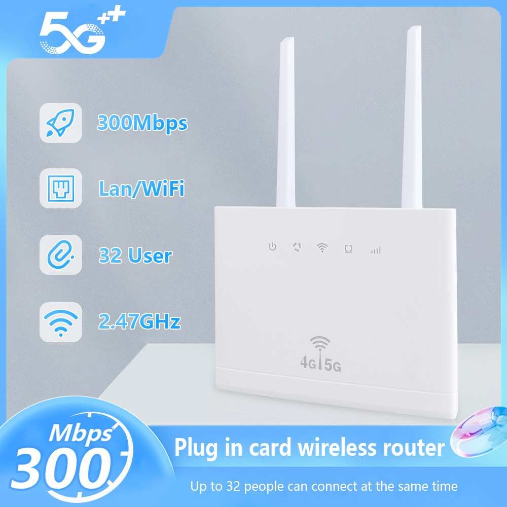Bộ phát wifi từ sim 4g/5g lte không dây di động có cổng lan 300mbps lắp được nhiều loại sim bảo hành 1 đổi 1