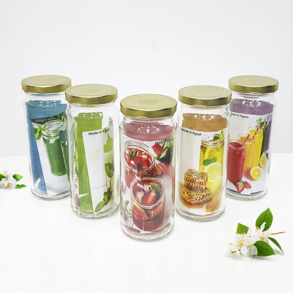 Bộ 6 lọ thủy tinh nắp thiếc Ai Cập 360ml