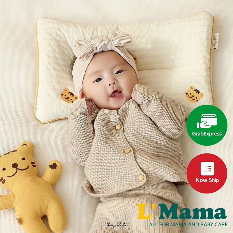 Gối thêu cho bé chần bông cotton phong cách hàn quốc, thoáng mát, thấm hút mồ hôi