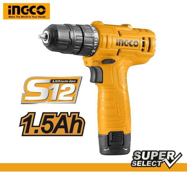 [HCM]Máy khoan vặn vít dùng pin S12V Ingco CDLI12415