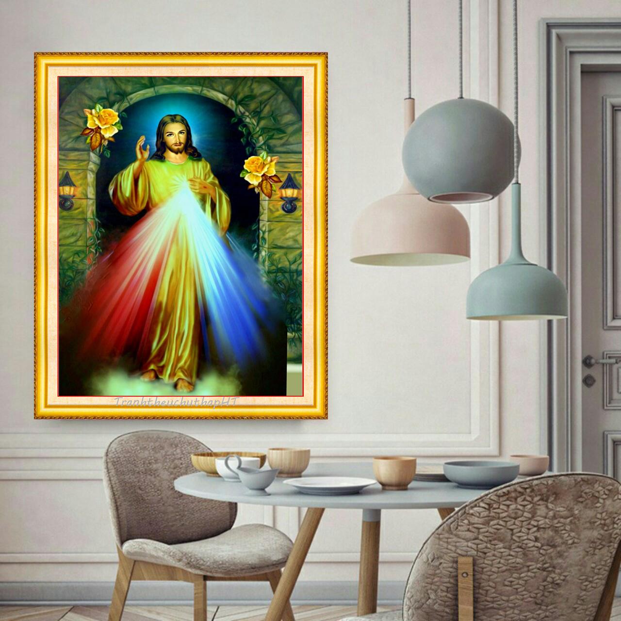 [HCM]Tranh đính đá Chúa Jesu VS463 - tự đính
