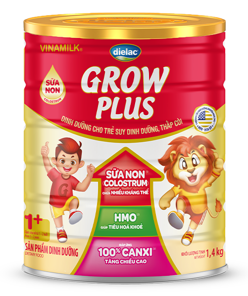Sữa bột Vinamilk Dielac Grow Plus New số 1+ 1kg4 cho bé từ 1-2 tuổi( mẫu mới)