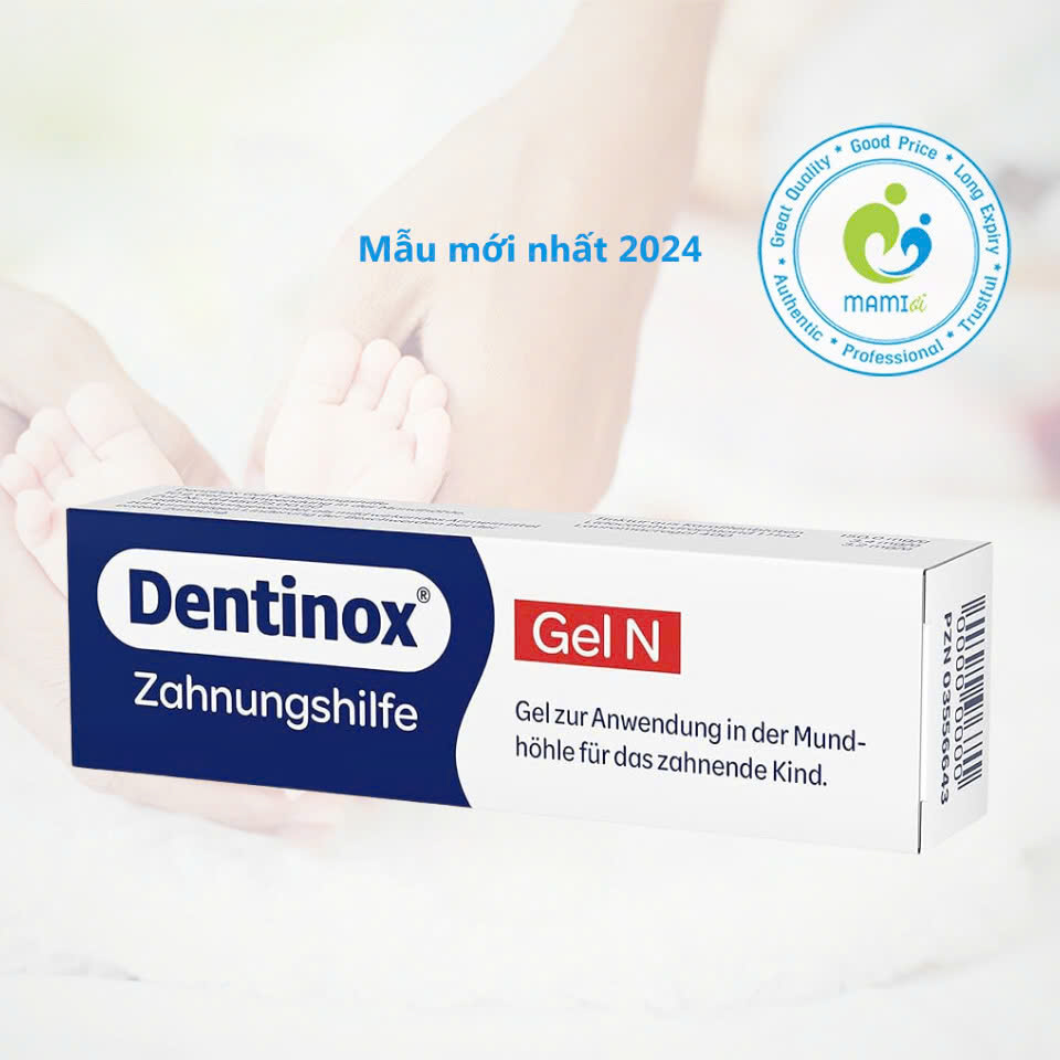 Gel bôi nướu lợi (10g) giảm đau nhức khi mọc răng cho bé từ 4 tháng tuổi Dentinox-Gel N Zahnungshilfe, Đức