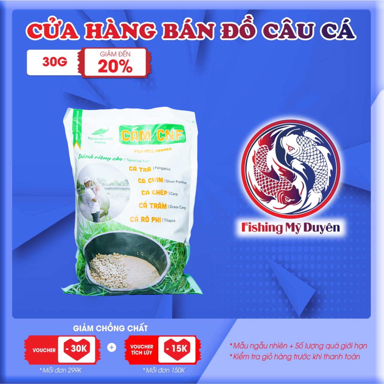 Cám câu cá cnf siêu nhạy cá chung nguyễn - gói 1 kg - mồi câu cá