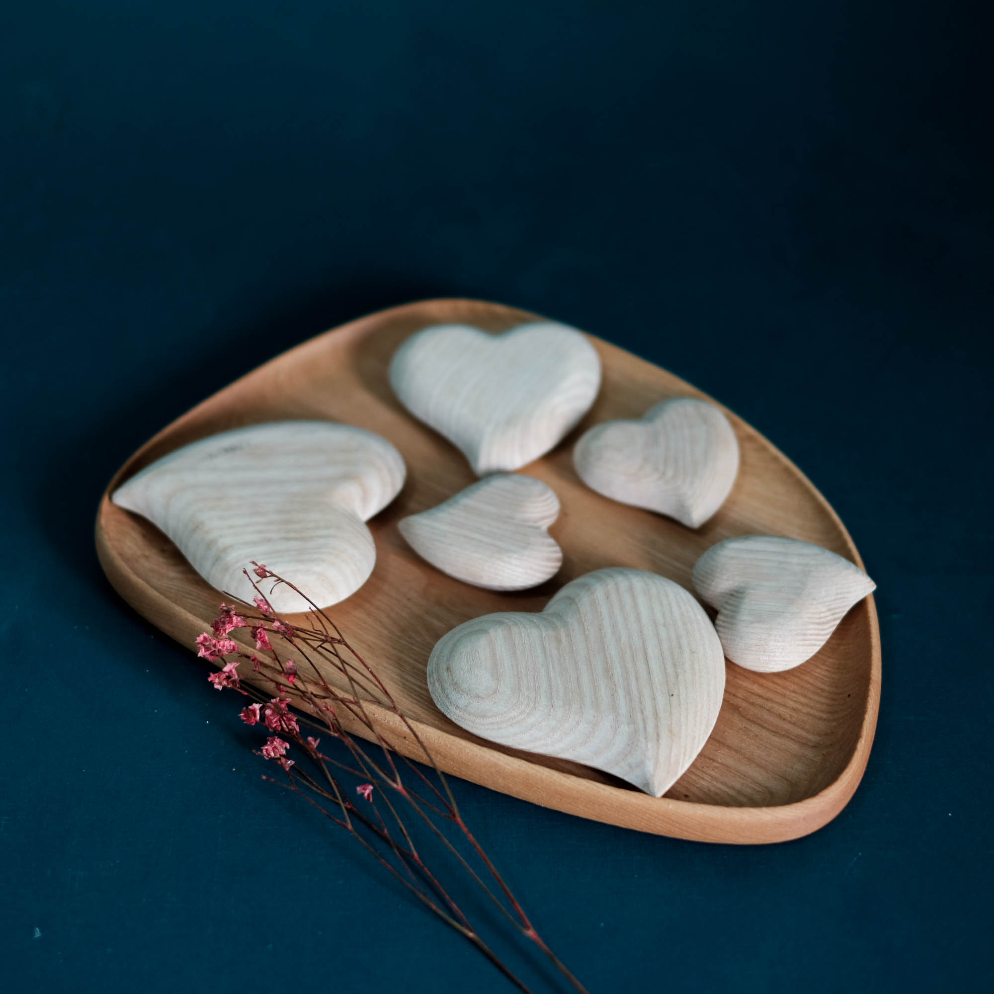 Trái tim gỗ trang trí - Trái tim gỗ handmade