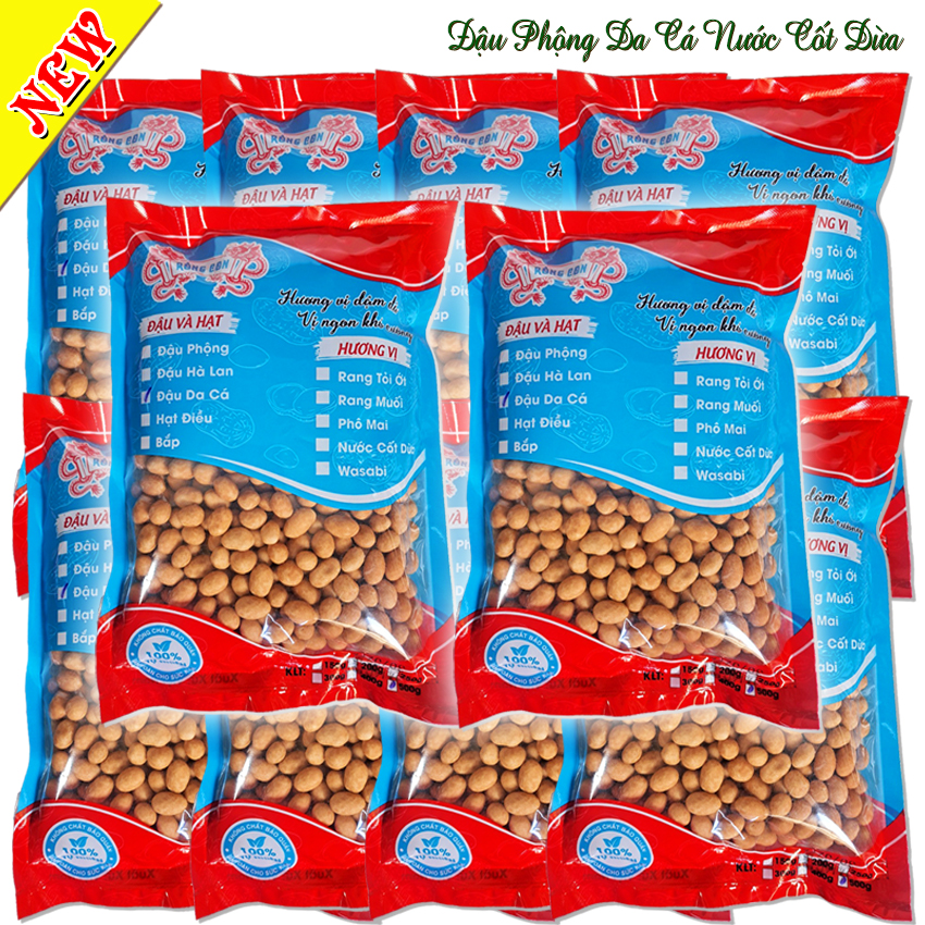 [Buôn Sỉ] 5 Kg Đậu Phộng Nước Cốt Dừa / 5 Kg Đậu Hà Lan Sấy Muối / 5 Kg Đậu Hà Lan Sấy Tỏi Ớt thương hiệu RỒNG CON - Đồ ăn vặt