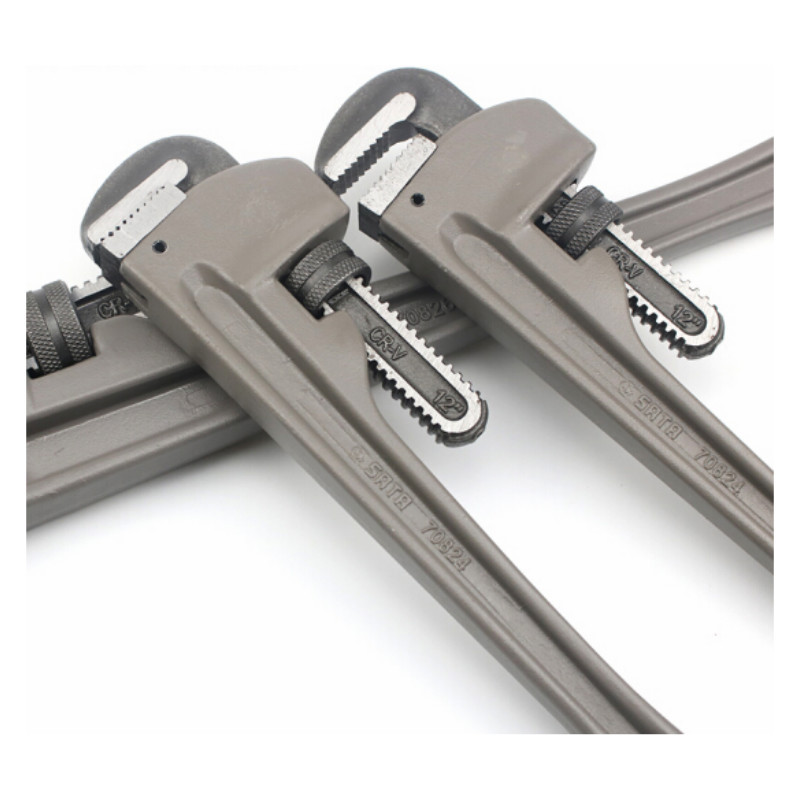 Mỏ lết răng thân nhôm 14in/350mmhàm bằng thép crom sata 70825