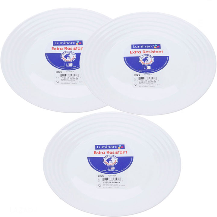 Bộ 3 Đĩa Thủy Tinh Luminarc harena 19cm L2786