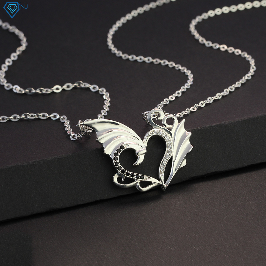 Dây chuyền cặp đôi bạc nam nữ cánh thiên thần DCD0011 - Trang Sức TNJ