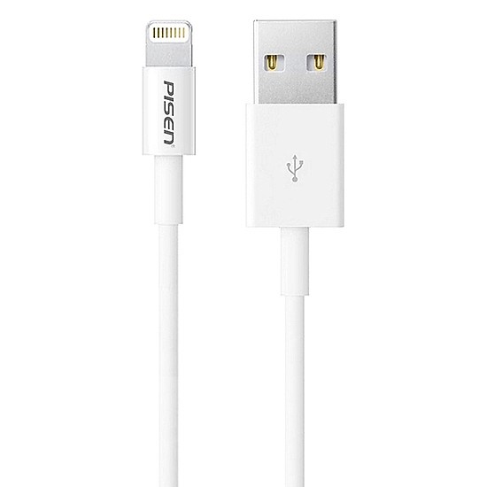 Dây Cáp Sạc Lightning cho iPhone Pisen 1m Nhựa Dẻo - Hàng Chính Hãng