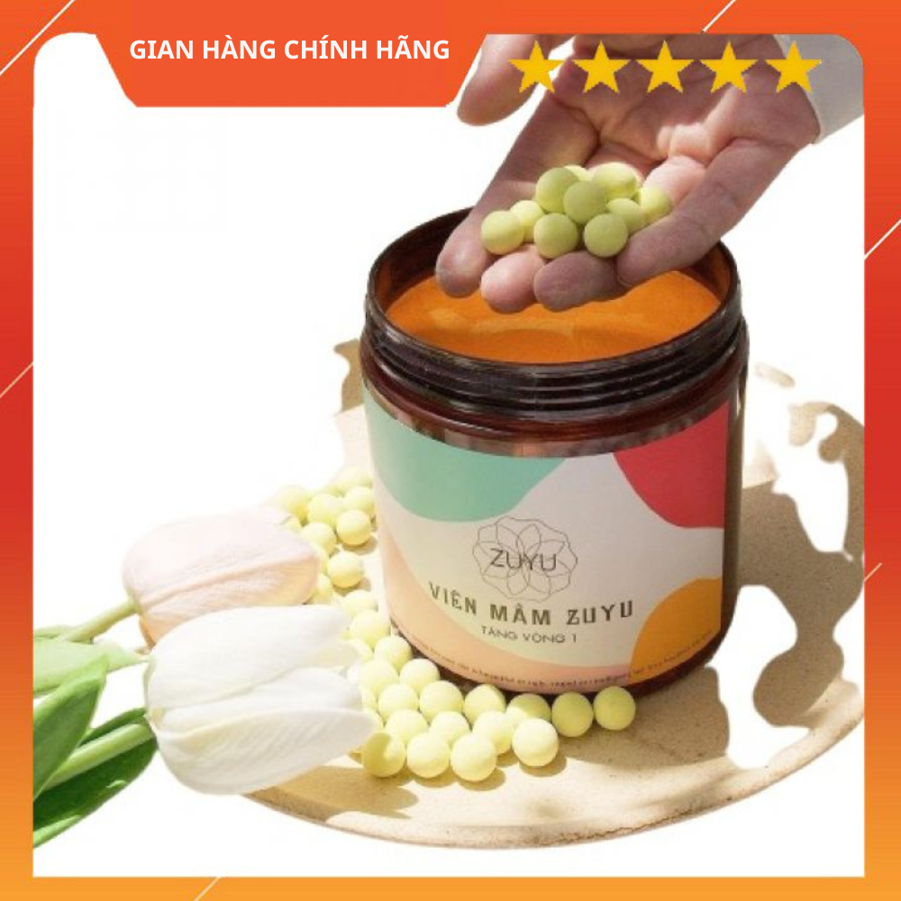 Viên Mầm Tăng V1 ZuYu  + Tặng Kèm 1 Hộp Mầm Tương Tự + Serum Massage Ngực + Thước Đo + Mặt Nạ Rwine Beauty ( Chính Hãng 100%)