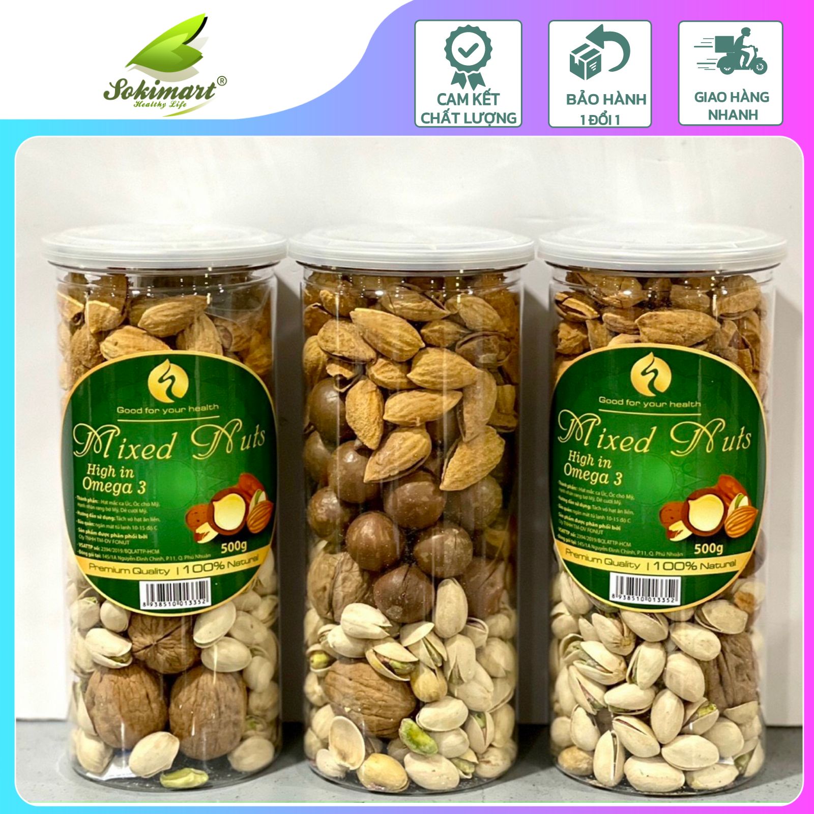 Mixed nuts 4 loại hạt dinh dưỡng - 500g