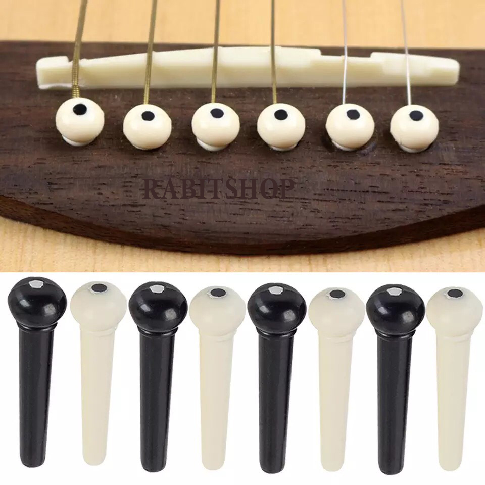 Bộ 6 chốt ghim đàn guitar Acoustic cao cấp