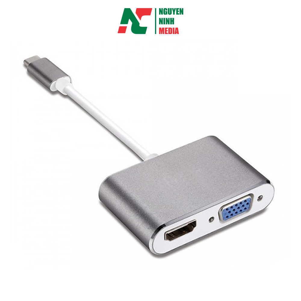 Cáp chuyển đổi usb type-c sang hdmi và vga