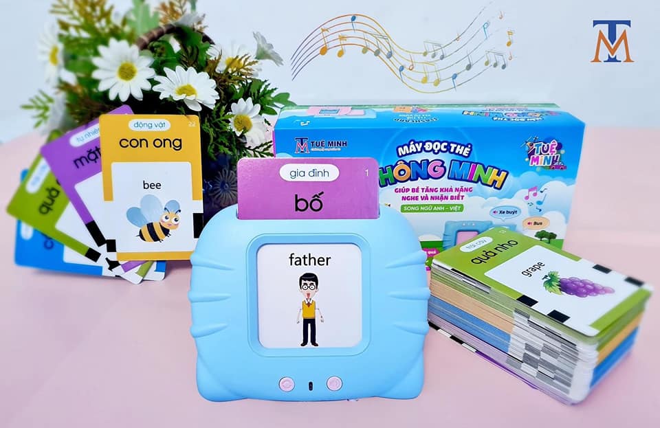 Máy đọc thẻ song ngữ anh- việt, 510 từ vựng thuộc 24 chủ đề khác nhau