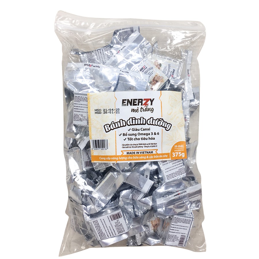 Lương khô dinh dưỡng Enerzy - vị Mè trắng